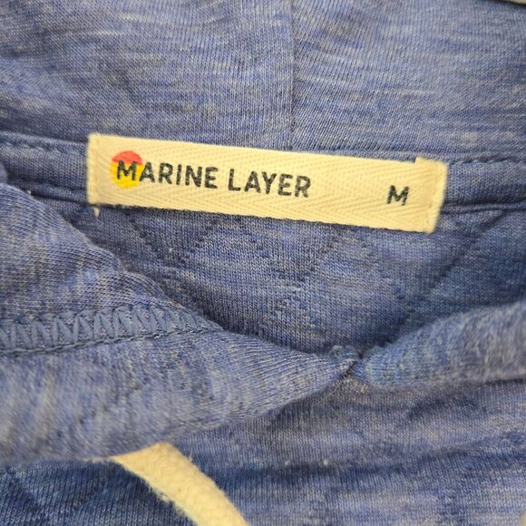 Marine Layer Quilted Hoodie with Kangaroo Pocket Size Medium - Picture 3 of 8